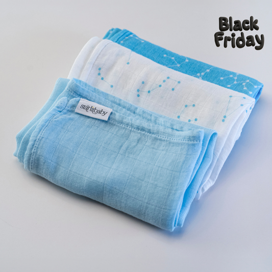 MUSELINAS ORGÁNICAS DE BAMBÚ 🌱Máxima suavidad para tu bebé. 3 unidades