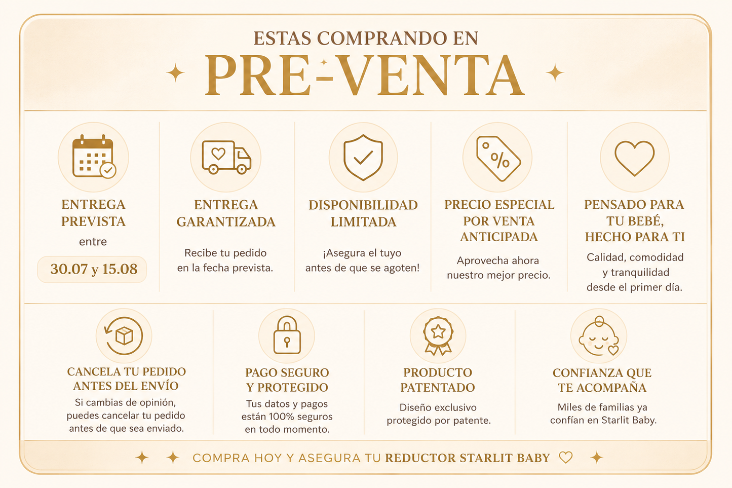 PRE-VENTA | REDUCTOR STARLIT®️ - Simula el vientre materno