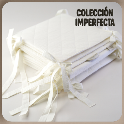 COLECCIÓN IMPERFECTA ✨ PROTECTOR DE CUNA ♡ Diseño elegante de 4 piezas