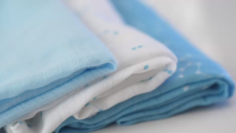 ORGANISCHE BAMBUS-MULLTÜCHER 🌱 Höchste Weichheit für dein Baby. 3 Stüc –  StarlitBaby